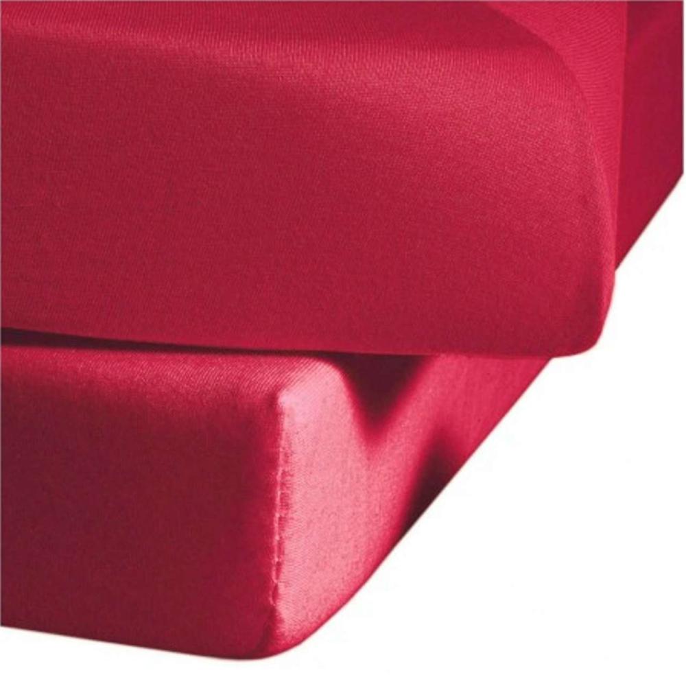 Fleuresse Mako-Satin-Spannlaken colours kirsch 251 Bild 1