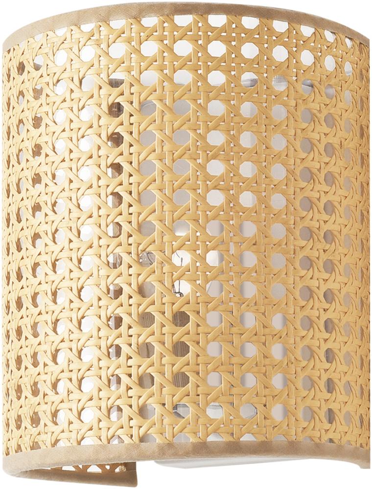 lux. pro 'Ascot' Wandleuchte Rattanoptik, 20 x 16 x 12 cm Bild 1