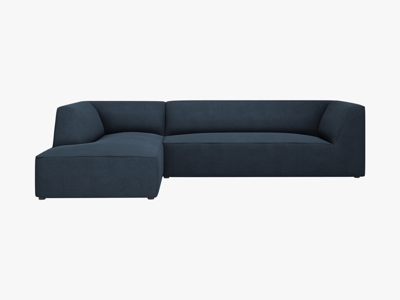 Micadoni 4-Sitzer Modular Sofa Ruby Links Strukturierter Stoff Ottawa Marineblau Bild 1