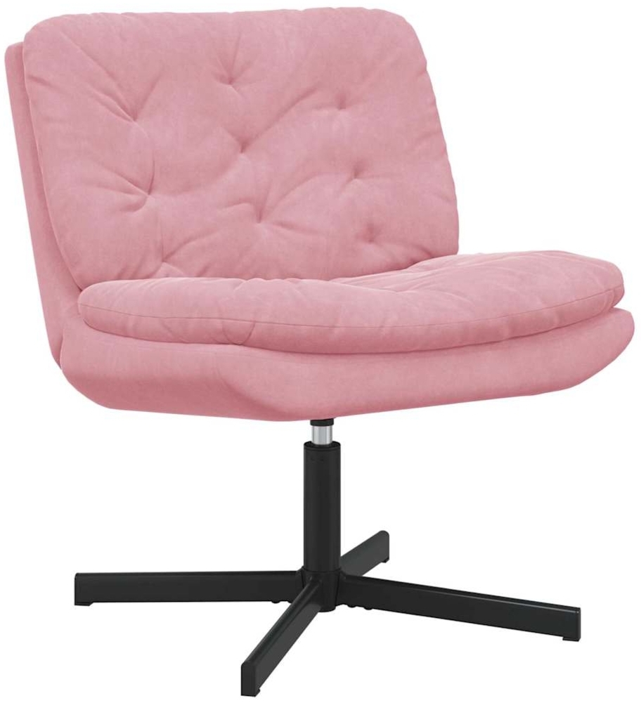 vidaXL Drehender Entspannungsstuhl Rosa 63 x 75 x 76 cm Samt 42007363 Bild 1