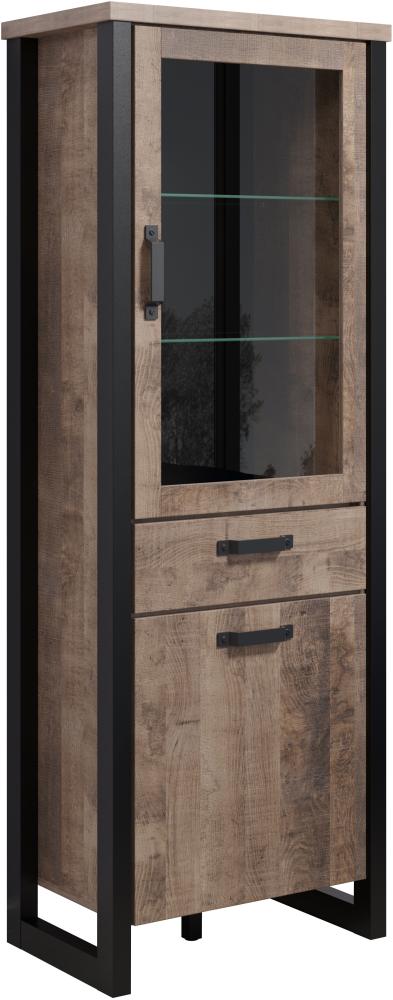 Vitrine Emile in Eiche Tabak 70 x 195 cm Bild 1