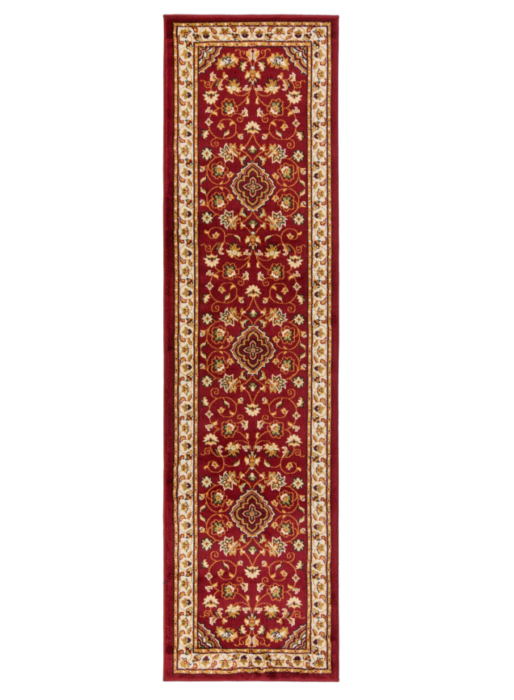 Kadima Design Traditioneller Teppich in Trendfarben "Glazert". Farbe: Rot, 66x300 cm Bild 1