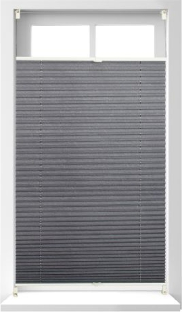 Plissee Rollo grau ohne Bohren 10021311_742, 80x130 cm Bild 1
