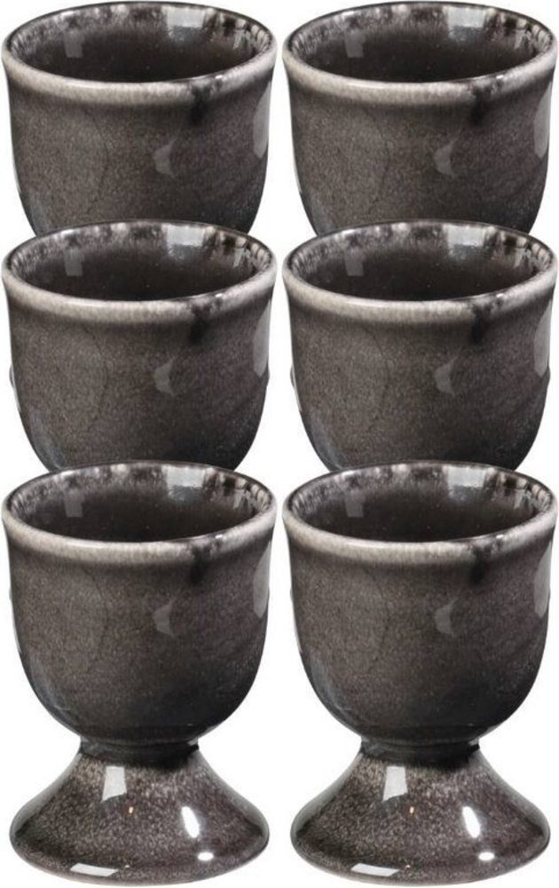 Broste Copenhagen NORDIC COAL Eierbecher 6,5 cm Set6 Bild 1