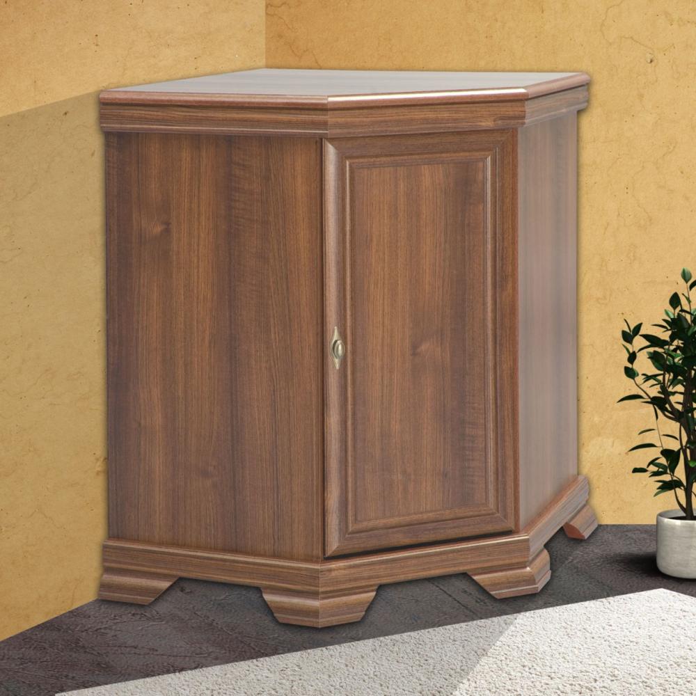 Eckkommode "Kora" Eckschrank 75cm 1-türig samoa King rustikal Bild 1