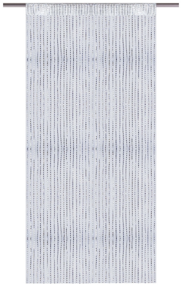 Fadenvorhang Lurex- Optik Fadengardine mit Stangendurchzug Türvorhang, attraktiv und modern in vielen verschiedenen Ausführungen erhältlich (weiß - perlweiß / ca. 90x200 cm) Bild 1