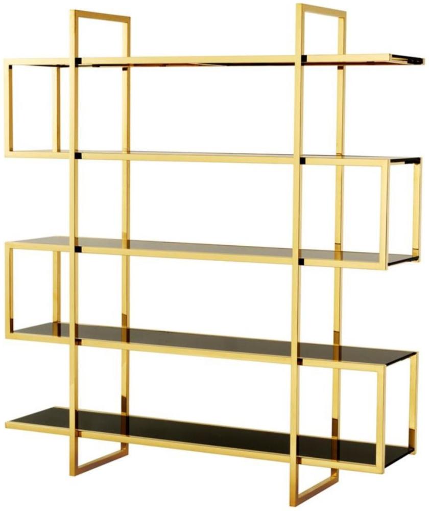 Casa Padrino Luxus Regalschrank Gold 160 x 42 x H. 180 cm - Designer Hotel Möbel Bild 1