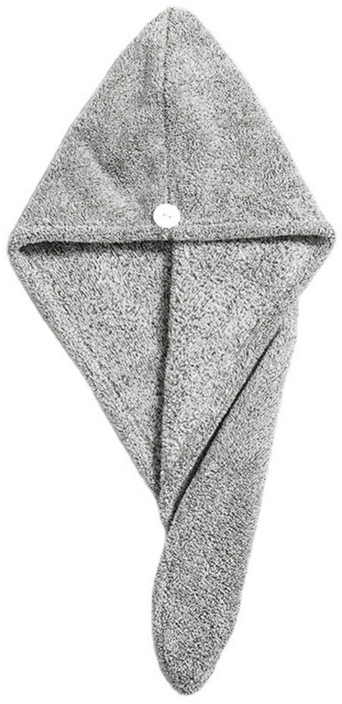 Coonoor Turban-Handtuch Haarhandtuch, Mikrofaser Bambusholzkohle Kopfhandtuch mit Knopfdesign Bild 1