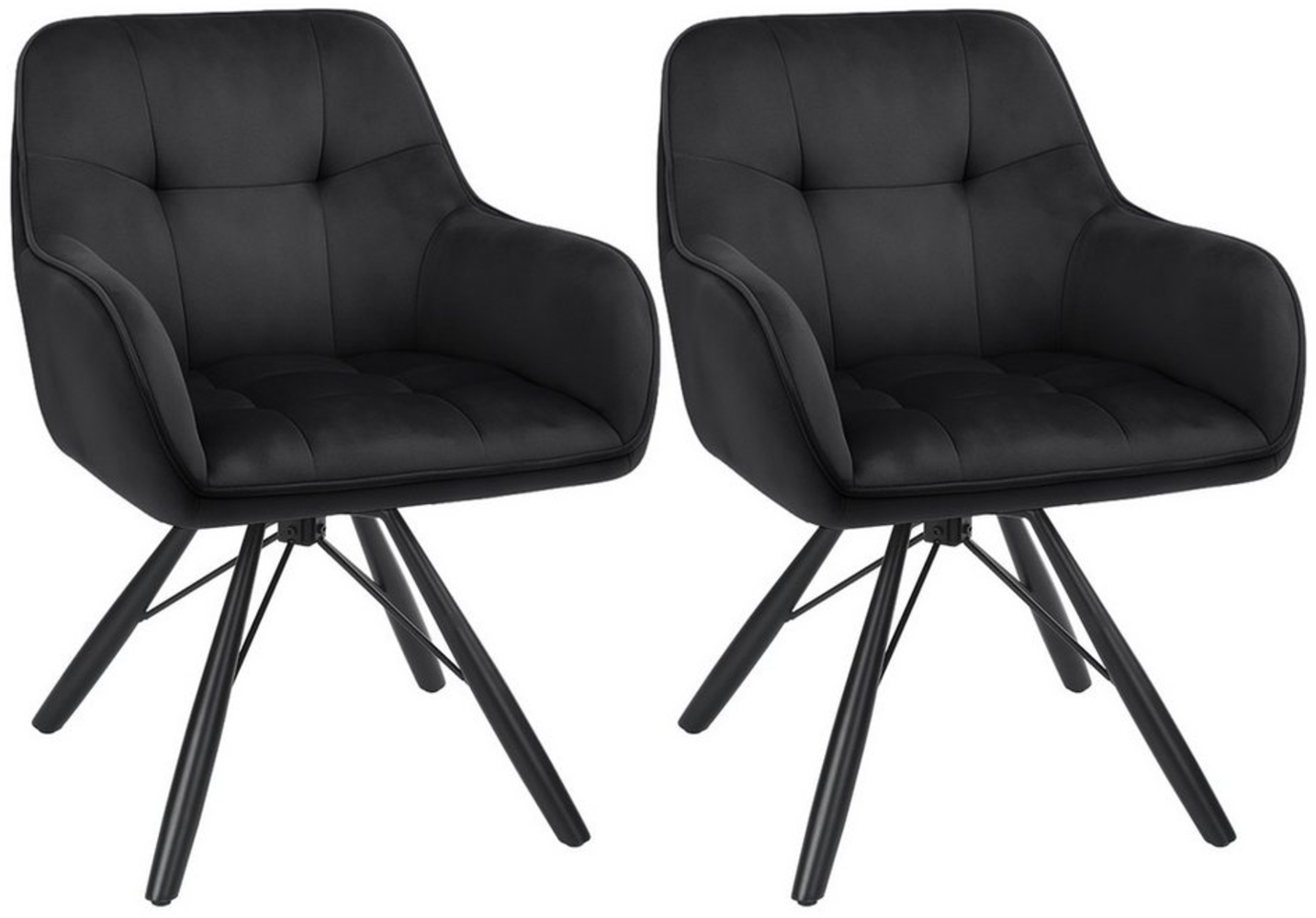 oyajia Polsterstuhl Esszimmerstühle drehbar mit Armlehnen (2 St), 360 Grad Drehfunktion, Samtpolsterung Bild 1