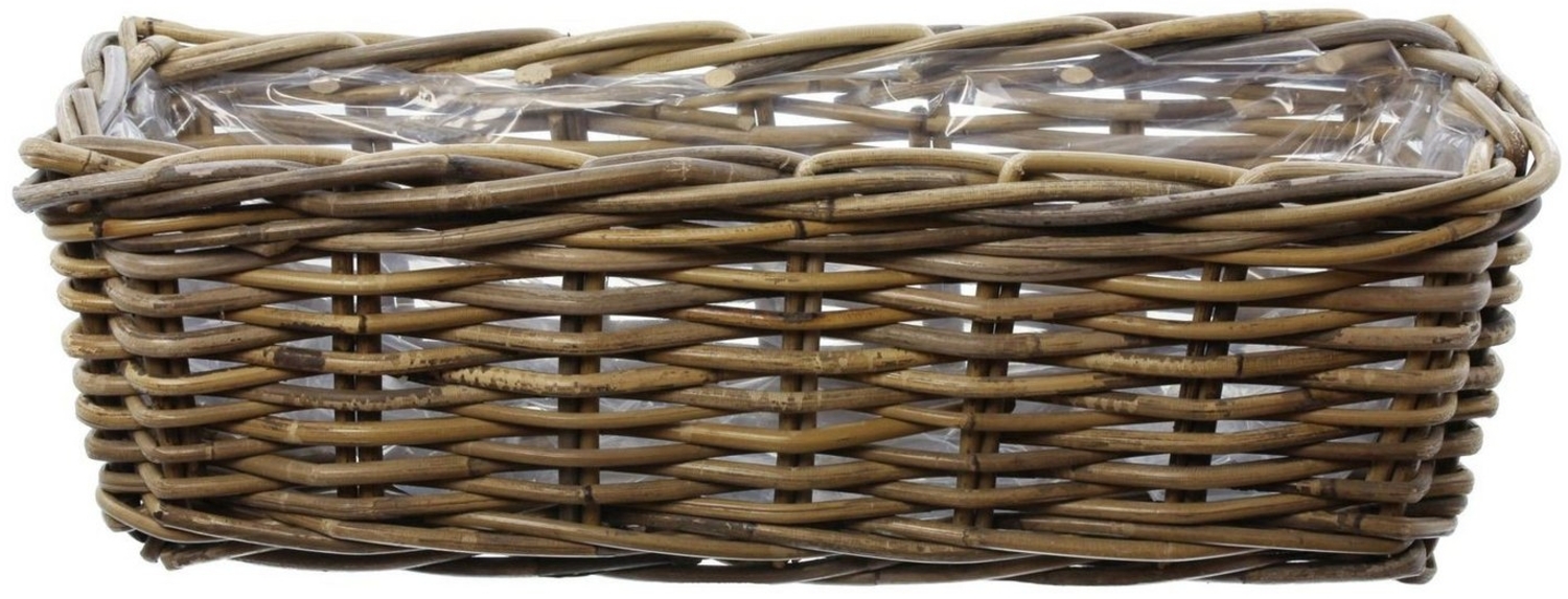 Pflanzkasten Rattan klein Pflanzschale Pflanzkorb Blumentopf Pflanztopf Übertopf Bild 1