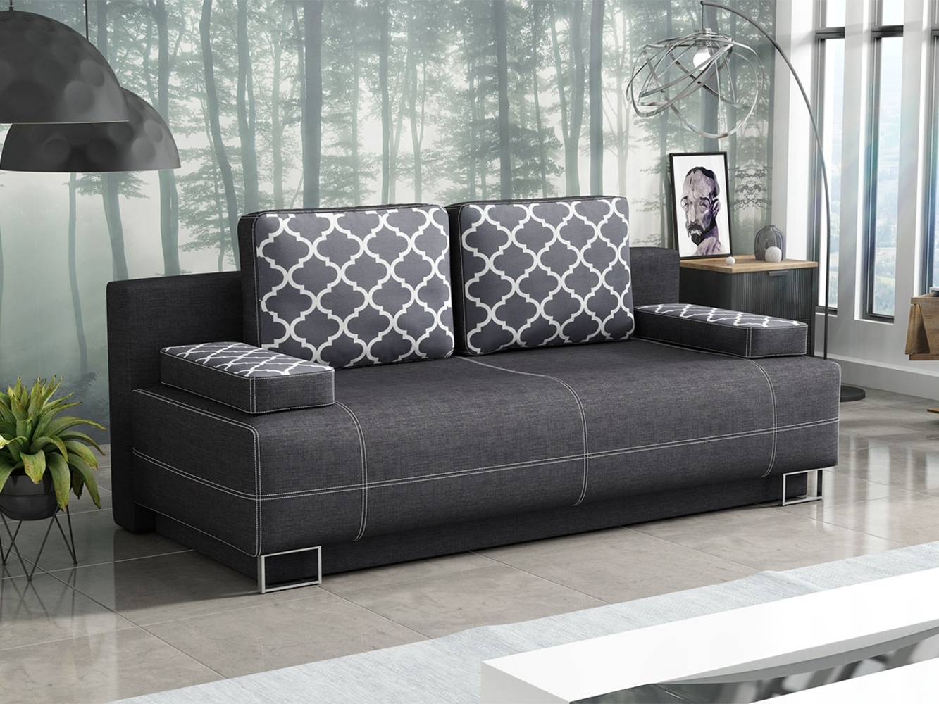 Schlafsofa Optima, Farbe: Sawana 05 + Bella 096 Bild 1