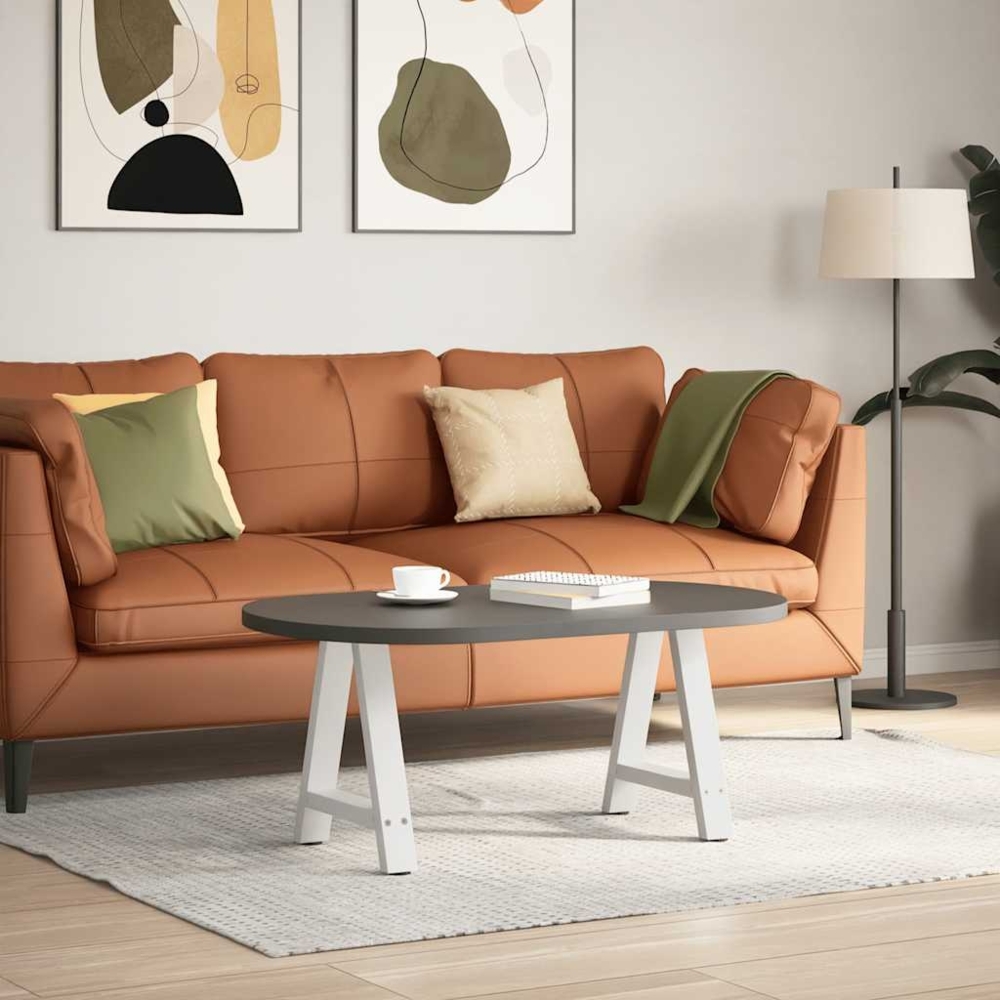 vidaXL Couchtischbeine A-Form 2 Stk. Weiß 50x(42-43) cm Stahl 4012833 Bild 1