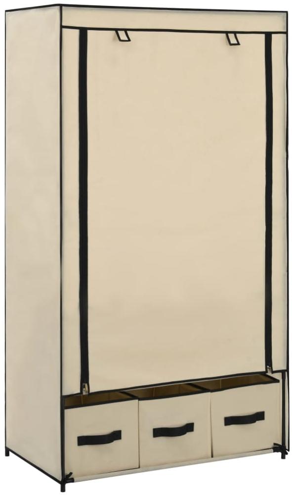 vidaXL Kleiderschrank Stoff, creme, 87 x 49 x 159 cm Bild 1