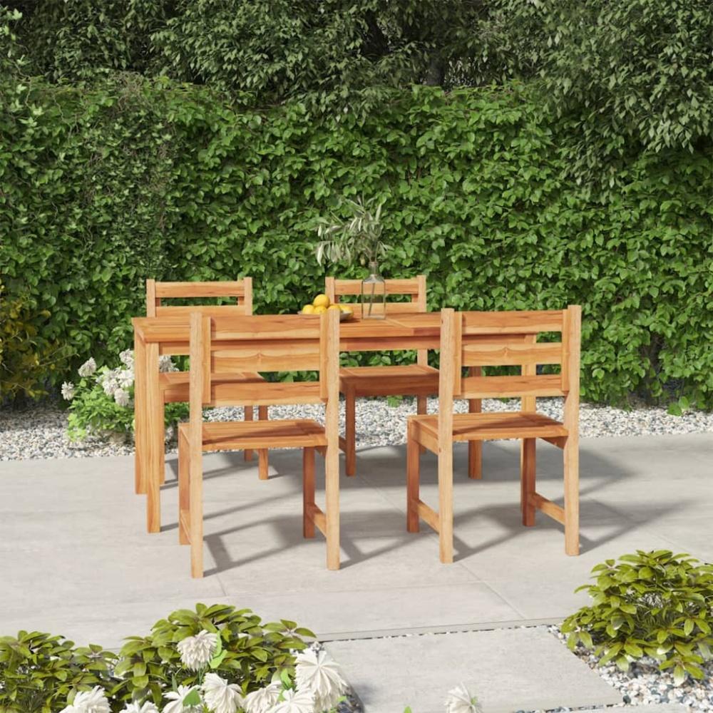 vidaXL 5-tlg. Garten-Essgruppe Massivholz Teak 3157187 Bild 1