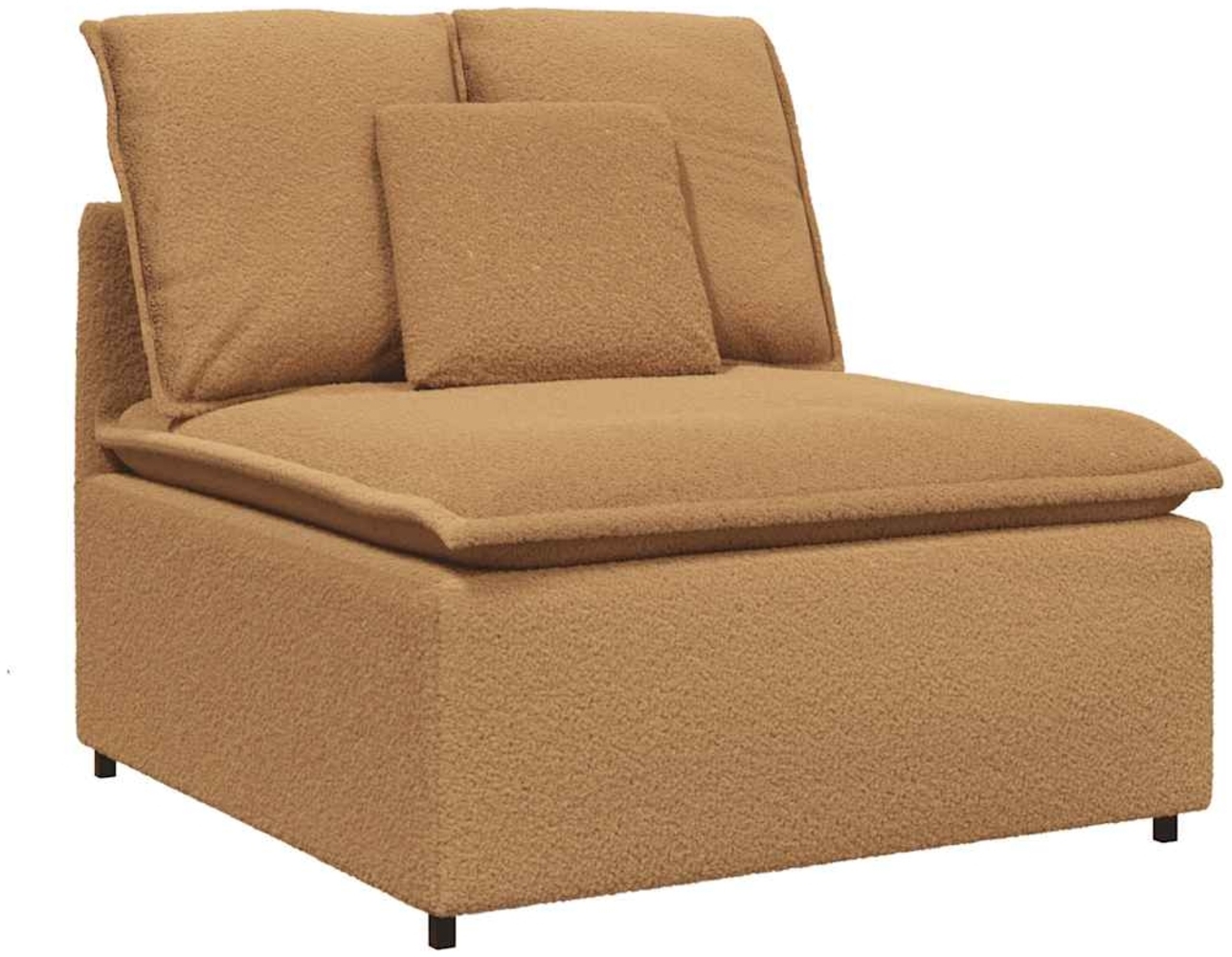 vidaXL Modulares Sofa Mittelmodul mit Kissen Beige 100 cm 4104446 Bild 1
