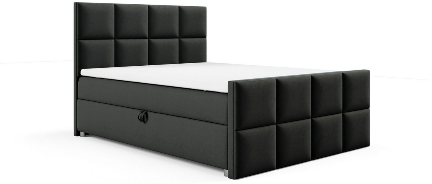 Best for Home Boxspringbett mit Bettkasten Trinity K 2 Lux inkl. 7 cm Topper (140x200 160x200 180x200 200x200 cm), Verschiedene Liefermöglichkeiten, TOP Preis-Leistungs-Verhältnis Bild 1