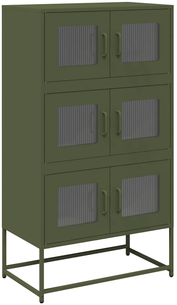 vidaXL Highboard Olivgrün 68x39x123 cm Stahl 853354 Bild 1