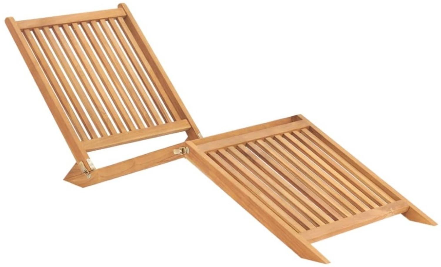 vidaXL Sonnenliege Massivholz Teak 316152 Bild 1
