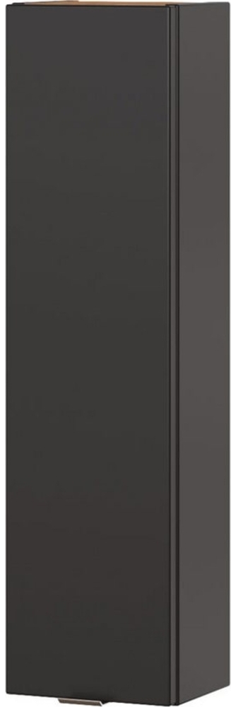 Badezimmer Hängeschrank TOSKANA-BLACK-56 in seidenmatt anthrazit B/H/T ca. 20/75/16cm Bild 1