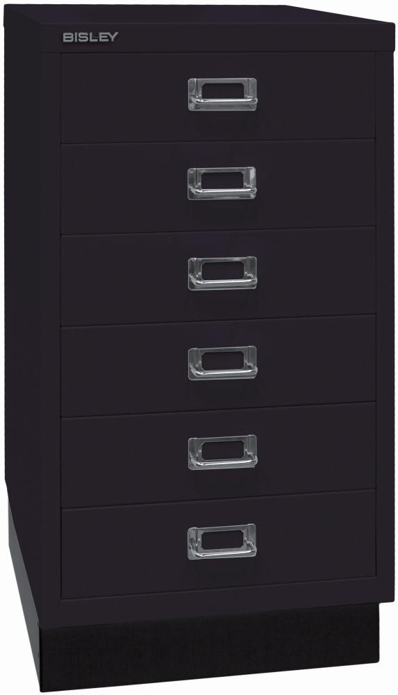 Bisley MultiDrawer™, 29er Serie mit Sockel, DIN A3, 6 Schubladen, Farbe schwarz Bild 1