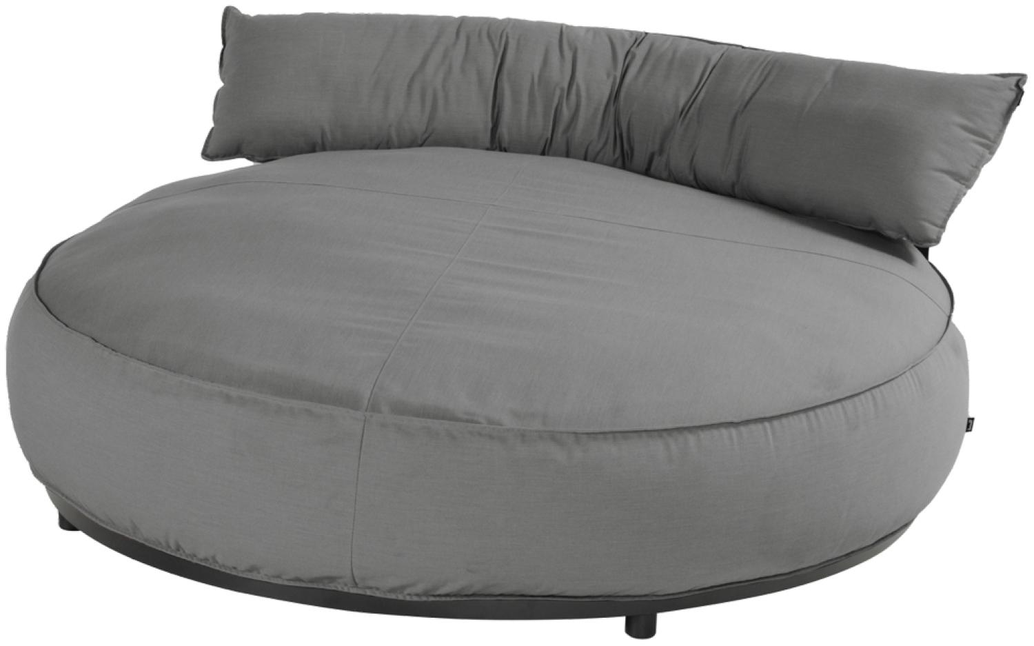 Emma Round Loungeliege grau 100% Polyester Bild 1