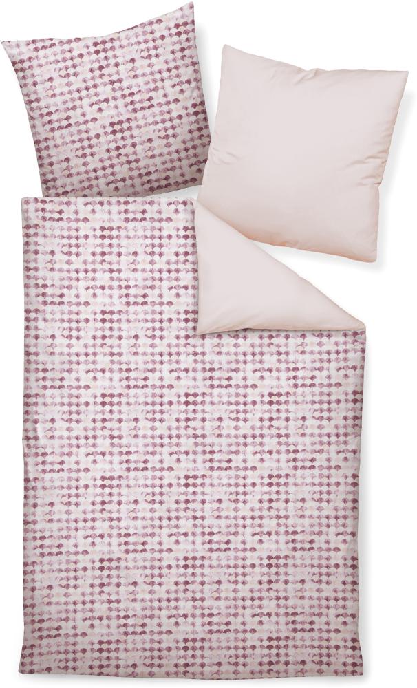 Janine Moments Mako-Satin Bettwäsche 135x200 Wende Muschel mauve rosa 98068-01 Bild 1