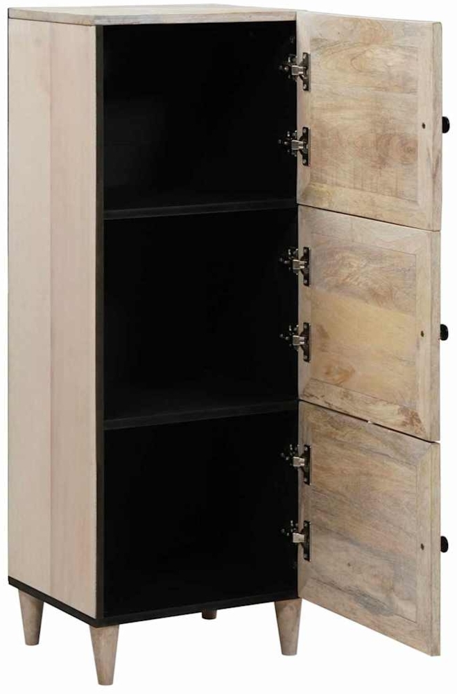 vidaXL Hochboard mit Regal Weiß 40 x 33 x 110 cm massives Mangoholz 4018145 Bild 1