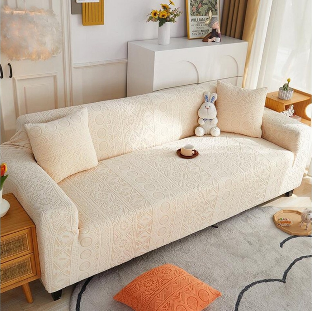 Lollanda Sofahusse Stretch-Sofabezug Elastisch Couch Sesselbezug mit dezentem Muster Bild 1