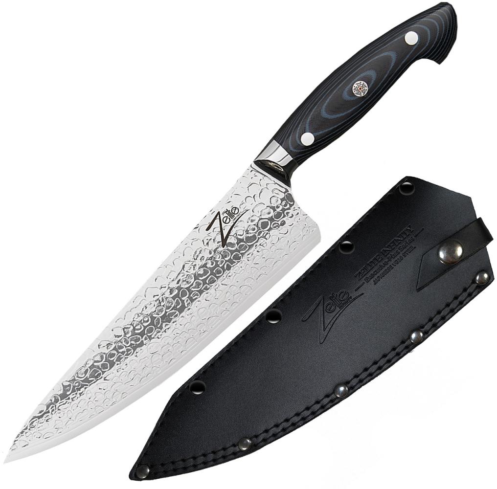 Executive-Plus Serie 8" Chefkoch Kochmesser 61 HRC Damaszenerstahl Schwarz Bild 1