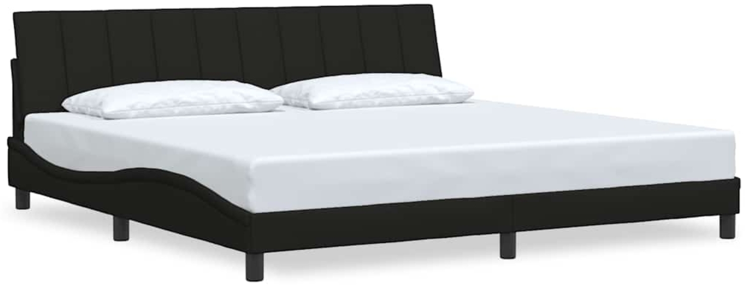 vidaXL Bettgestell ohne Matratze "Hanko" Schwarz 200x200 cm Stoff 3310414 Bild 1