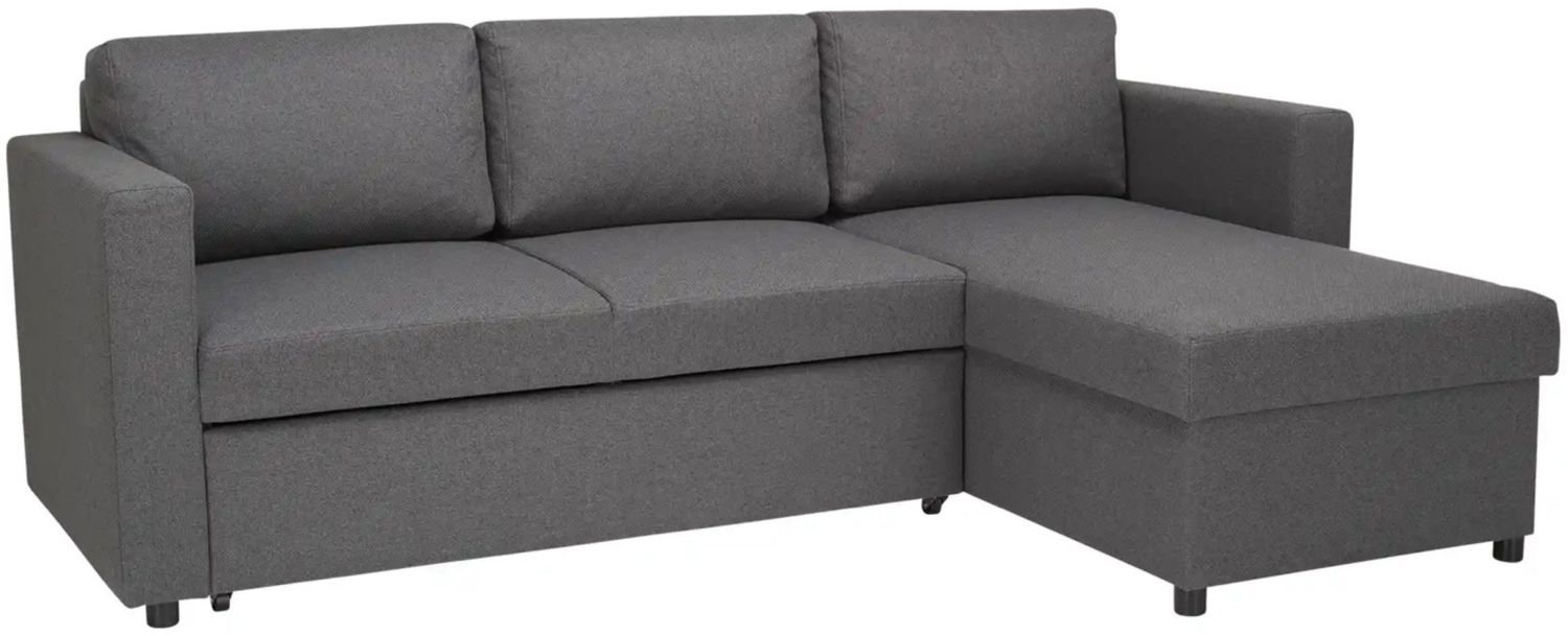 Selsey 'Jena' Ecksofa mit Schlaffunktion und Stauraum, dunkelgrau, 80 x 224 x 148 cm Bild 1