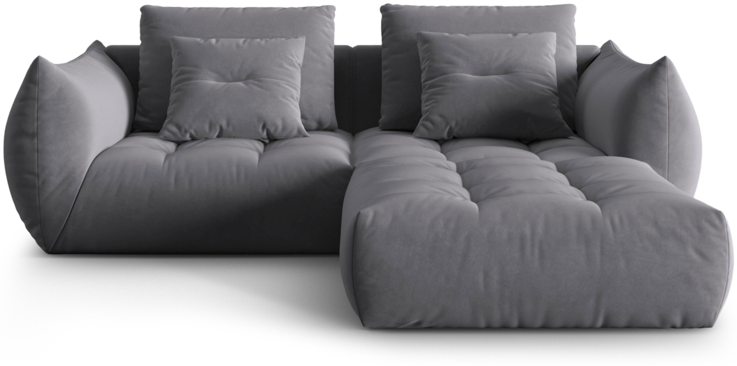 Micadoni Ecksofa Bloom 3-Sitzer Samt Dunkelgrau Bild 1
