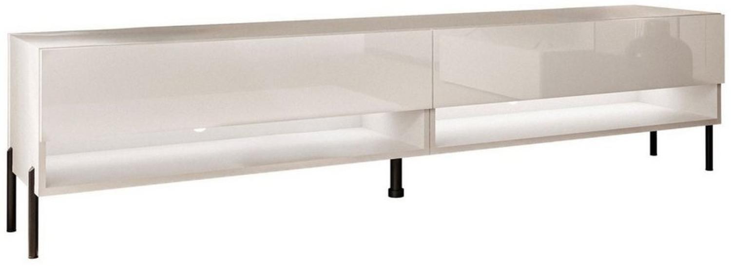 Lookway Lowboard CALANTE 180 cm RTV Schrank auf Beinen und LED-Beleuchtung Bild 1