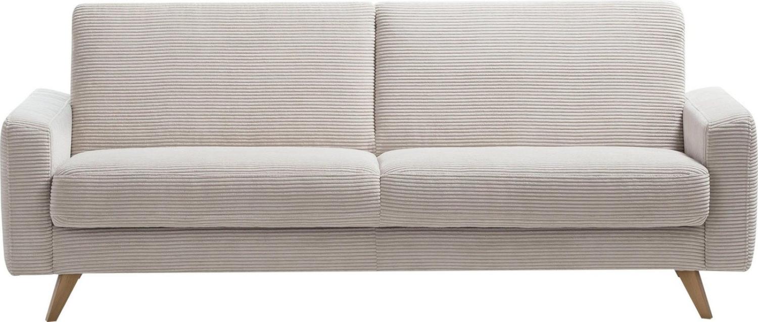 exxpo - sofa fashion 3-Sitzer Samso, elegant und bequem, aktueller Cord Bezug, Kippcouch, hochwertige Verarbeitung, Schlafsofa inkl. Bettfunktion und Bettkasten Bild 1