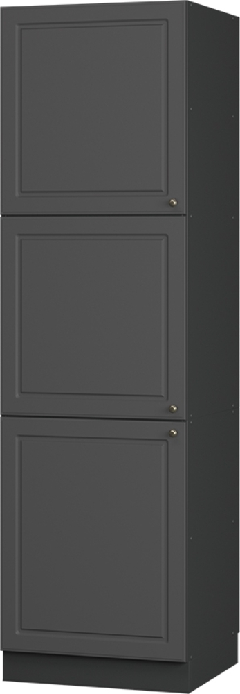 Herdumbauschrank Fame-Line Anthrazit-Gold Landhaus 60 cm Vicco Bild 1