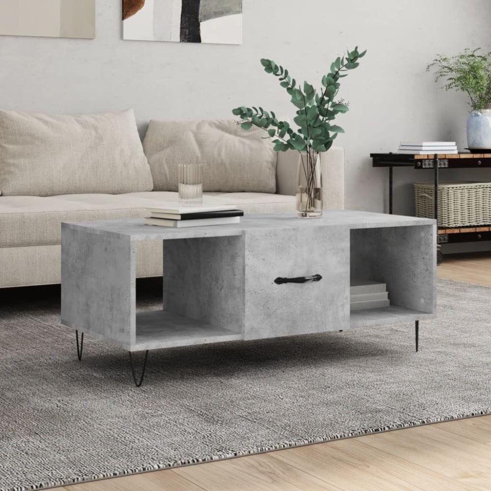 vidaXL Couchtisch Betongrau 102x50x40 cm Holzwerkstoff 829296 Bild 1