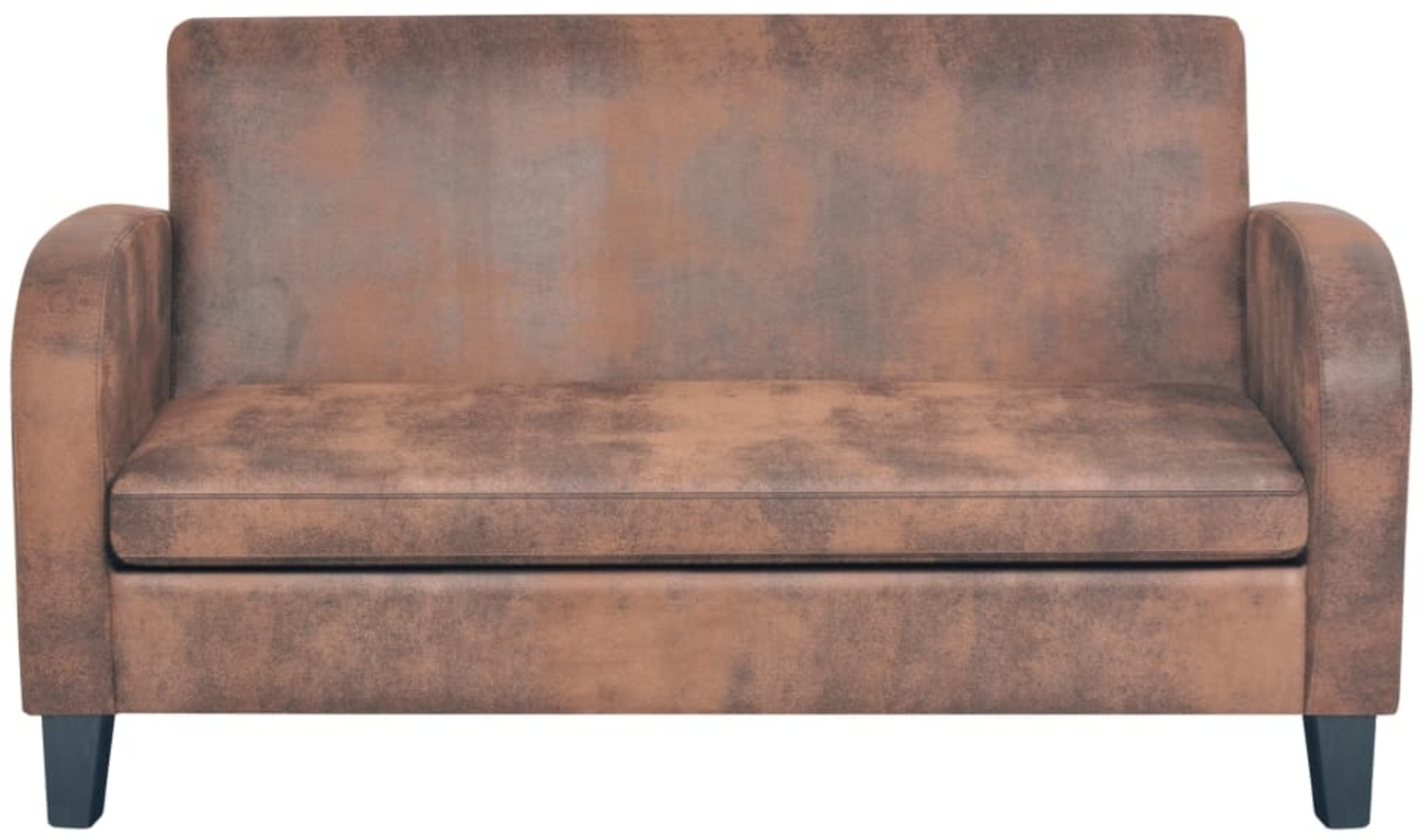 vidaXL Sofa 2-Sitzer Wildleder-Optik Braun 245585 Bild 1