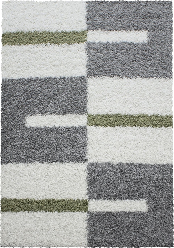 Hochflor Teppich Gianna Läufer - 60x110 cm - Grün Bild 1
