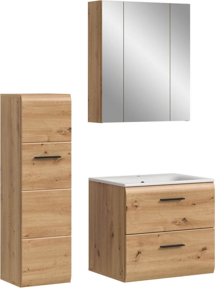 INOSIGN Badezimmer-Set, (Set, 4-St), Florenz, Badkombination 4-tlg, Artisan Oak NB, inkl. Waschbecken Bild 1