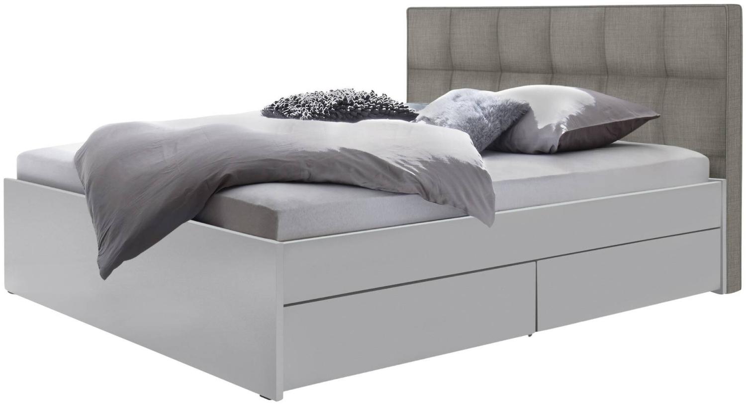 Hasena pronto - Wood Otello Massivholzbett 160x200 Buche weiss deckend, lackiert 335-Pepe grey Bild 1