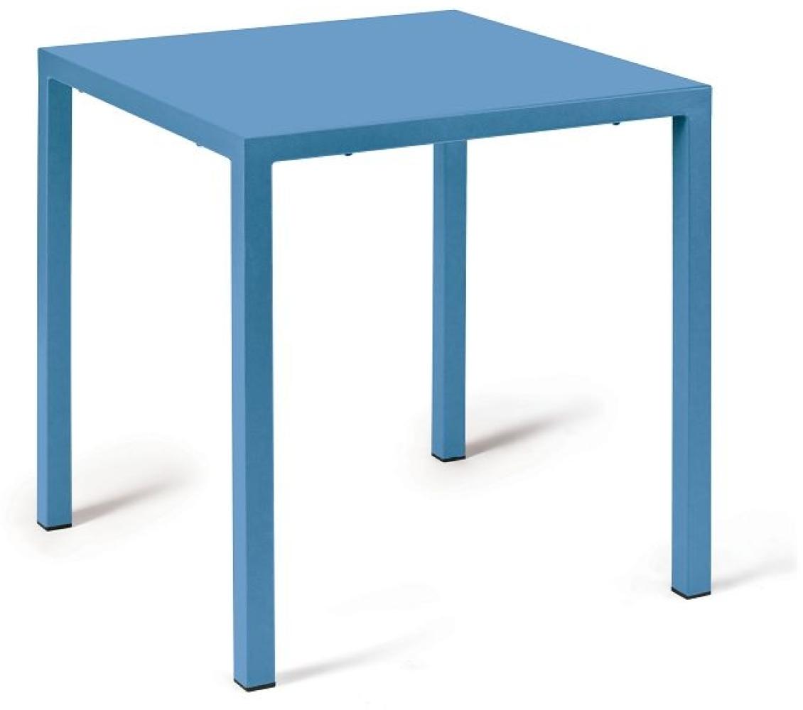 Kleiner Beistelltisch Quatris 60x60x75 cm blau Bild 1