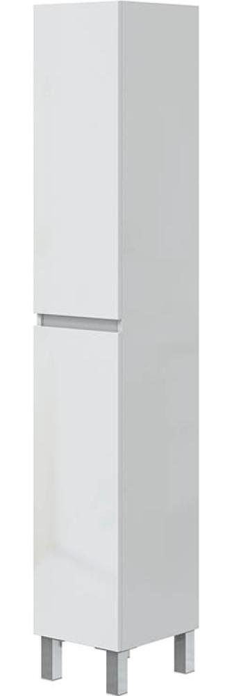 Hochschrank >DESTAL< 2 Türen, 5 Böden, in Weiß glänzend - 30x182x35 (BxHxT) Bild 1