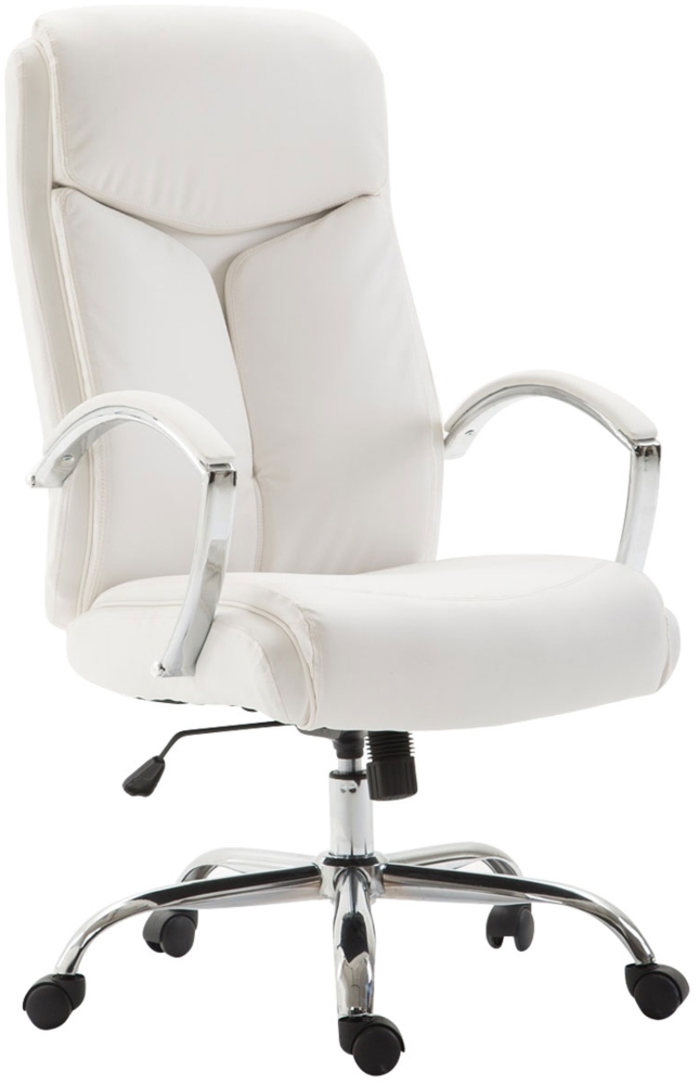CLP Bürostuhl Vaud Kunstleder höhenverstellbar und drehbar,weiß Bild 1