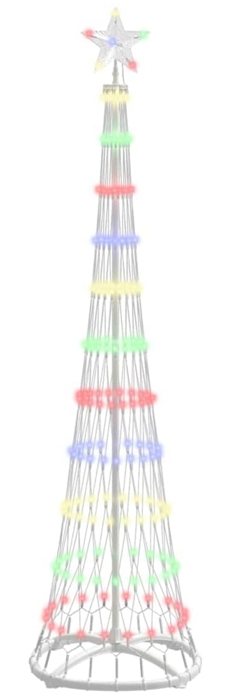vidaXL LED-Weihnachtsbaum Mehrfarbig 51 x 51 x 190 cm Metall 42018774 Bild 1