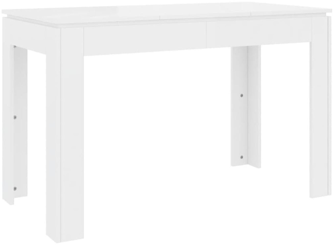 vidaXL Esstisch Hochglanz-Weiß 120 x 60 x 76 cm Spanplatte [800762] Bild 1