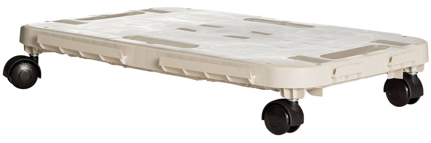 Dmora Plattform mit Rädern Tbilisi, Mehrzweckwagen, mobile Plattform für Gegenstände, 100 % Made in Italy, 48 x 29 x 8 cm, Beige Bild 1