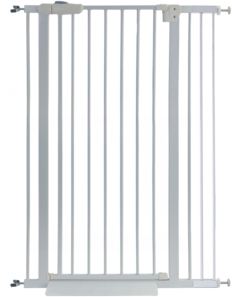 Absperrgitter Treppenschutzgitter Metall + Rampe + Y Halter 83 -96cm 120cm hoch Bild 1