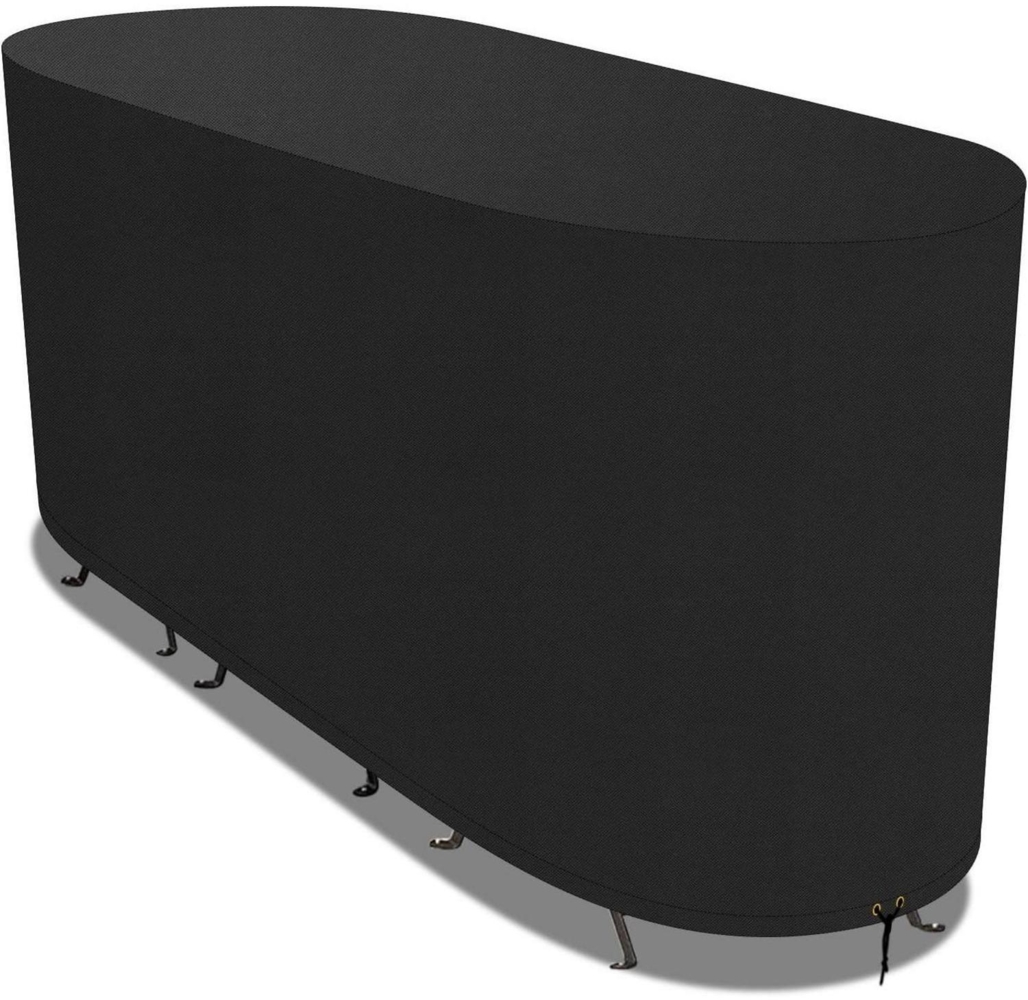 Großes Bistro Set Abdeckung wasserdicht UV-geschützt 420D Oxford Stoff Schwarz Bild 1