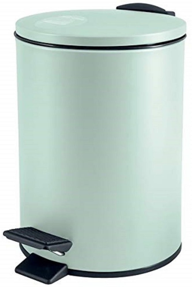Spirella Kosmetikeimer 3 Liter Edelstahl mit Absenkautomatik und Inneneimer "Adelar" Badezimmer Mülleimer Softclose Abfalleimer Ice Grün Bild 1