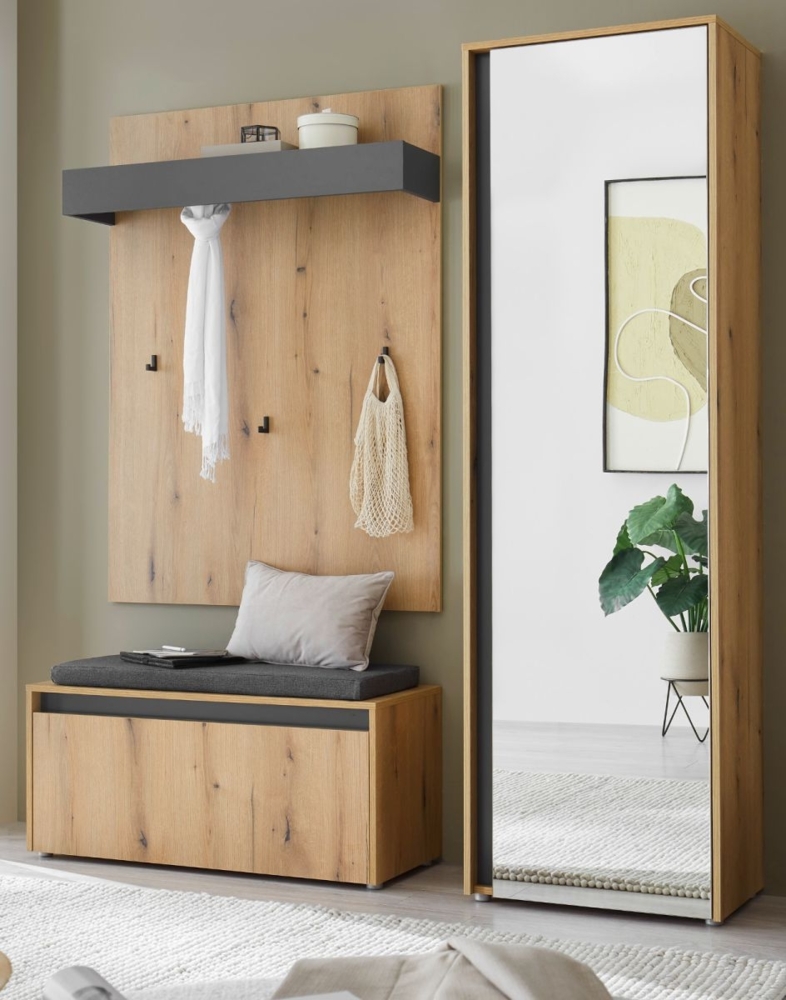 Garderobe Set 4-tlg. Center in Eiche 170 x 200 cm Bild 1